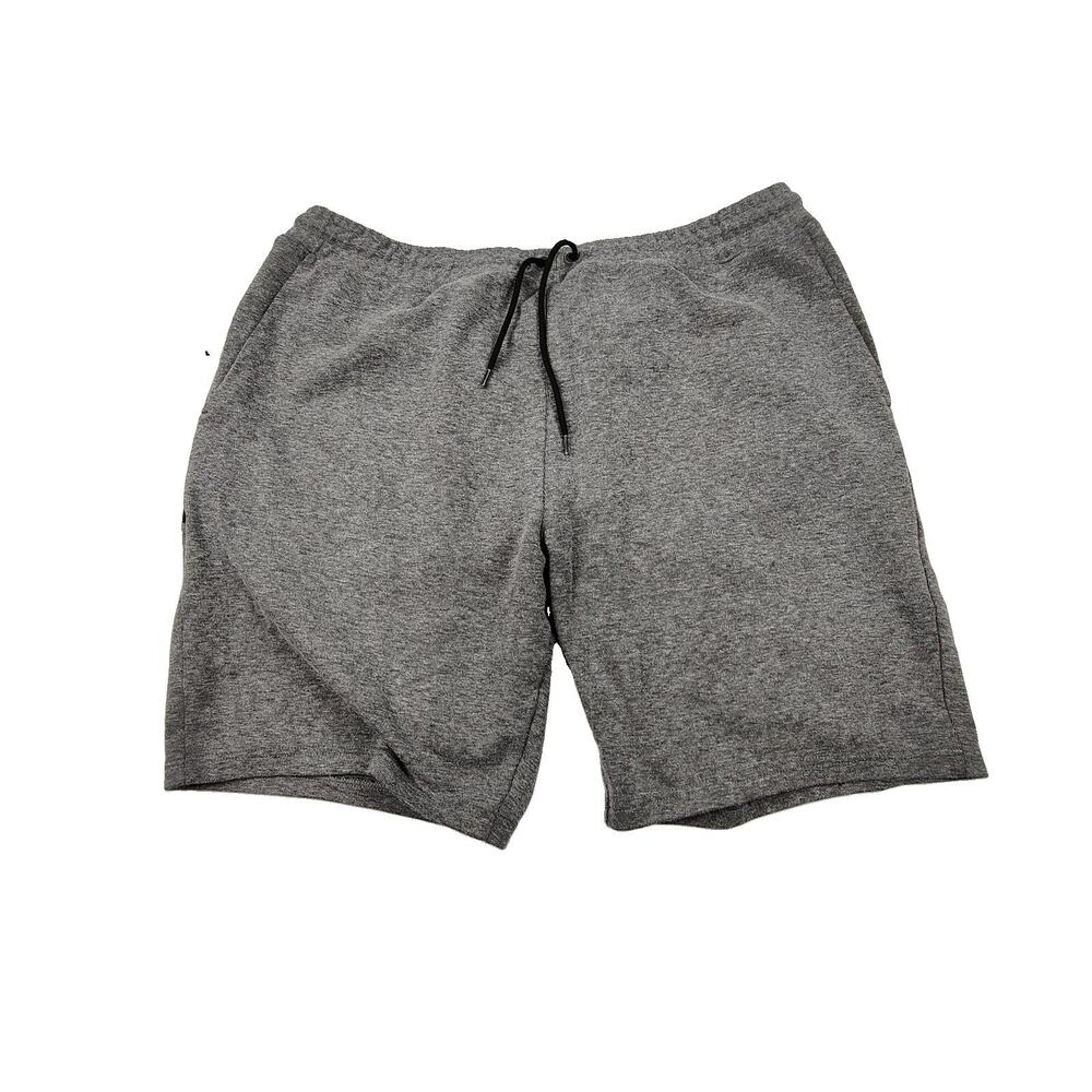 Sweat Shorts Mens 2XL Gray French Terry Elastic Waist Pockets Gym Training